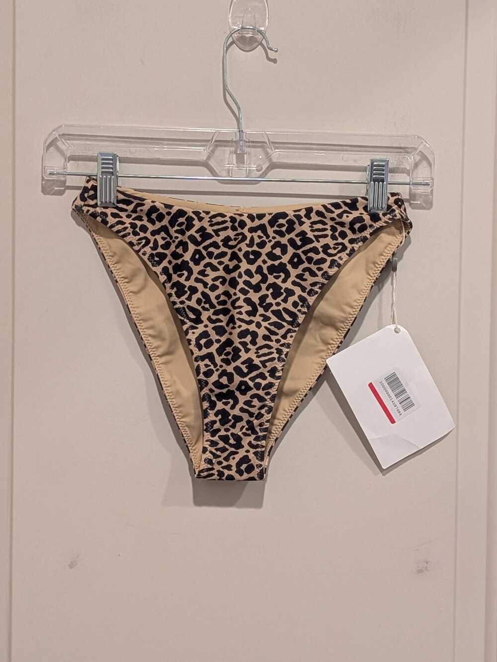 Tigerlily Leopard-Print Bikini Bottoms in Tan and Black XXS